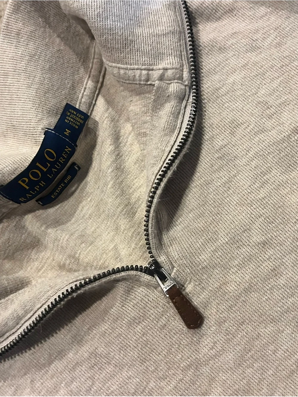Polo Ralph Lauren Light Gray 1/4 Zip Pullover sweater medium